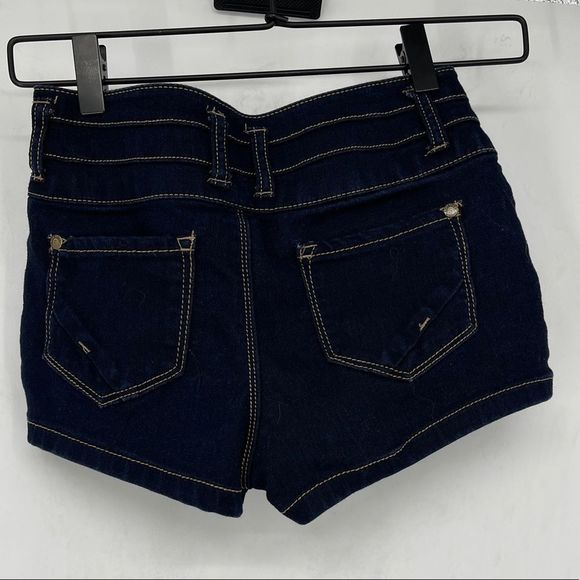 Blue Spice High Waist Stretch Denim Shorts - Picture 2 of 7